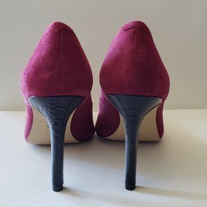 Classic maroon suede shoes by Ann Taylor